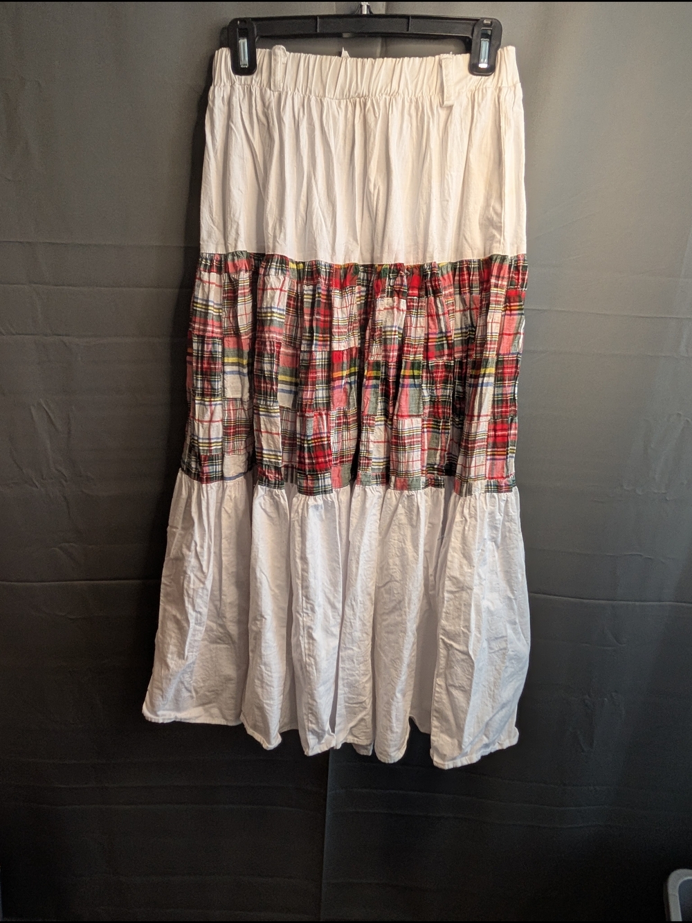 VTG Desert West by Sherry Holt Southwestern Tiered Plaid Maxi Skirt NWOT OS - Picture 2 of 10
